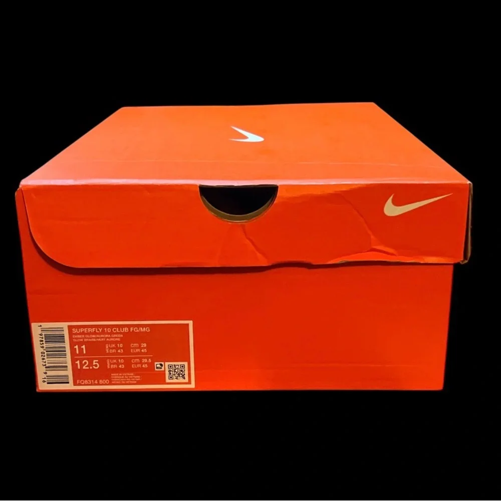 Size 11- Nike Superfly 10 Club FG/MG Soccer Cleats Men's Ember Glow FQ8314-800‎